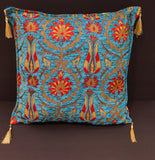 handmade Geometric Pillow Blue Red Handmade RECTANGLE throw pillow 2 x 2