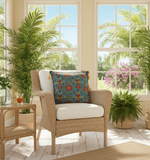 Suzani Tulip Chenille Turkish Decorative Pillow