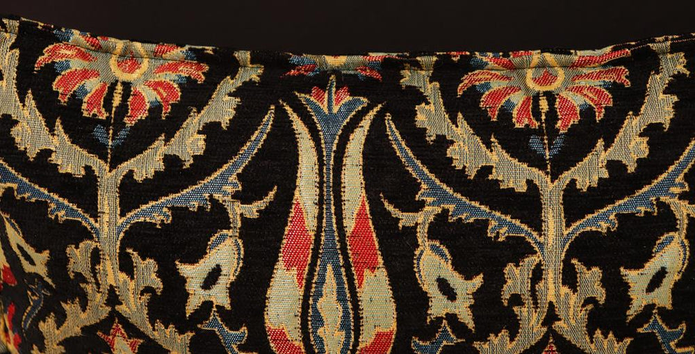 handmade Geometric Pillow Black Rust Handmade RECTANGLE throw pillow 2 x 2