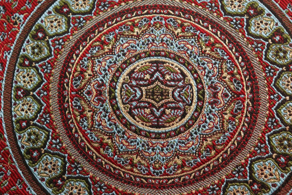 handmade Geometric Pillow Red Blue Handmade RECTANGLE throw pillow 2 x 2