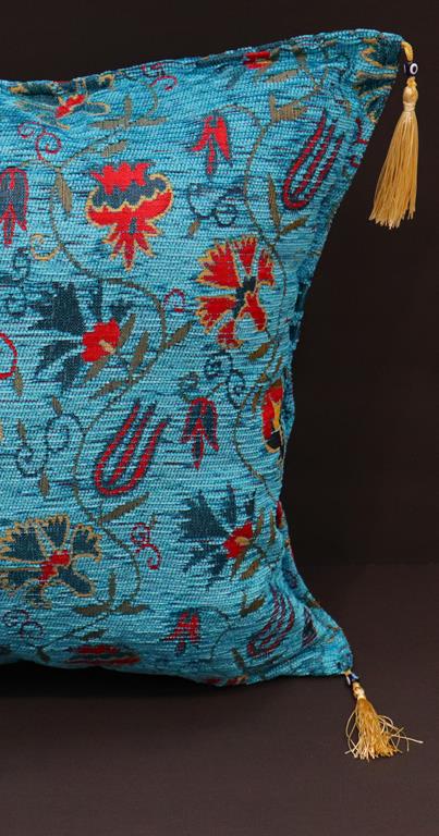 handmade Geometric Pillow Blue Red Handmade RECTANGLE throw pillow 2 x 2