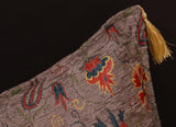handmade Geometric Pillow Grey Rust Handmade RECTANGLE throw pillow 2 x 2