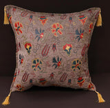 handmade Geometric Pillow Grey Rust Handmade RECTANGLE throw pillow 2 x 2