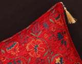 handmade Geometric Pillow Red Teal Handmade RECTANGLE throw pillow 2 x 2
