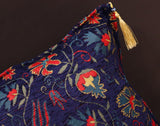 handmade Geometric Pillow Blue Red Handmade RECTANGLE throw pillow 2 x 2