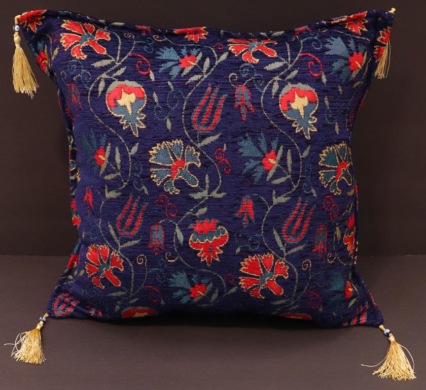 handmade Geometric Pillow Blue Red Handmade RECTANGLE throw pillow 2 x 2