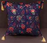 handmade Geometric Pillow Blue Red Handmade RECTANGLE throw pillow 2 x 2