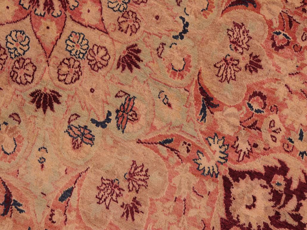 handmade Traditional Kirman Aubergine Blue Hand Knotted RECTANGLE 100% WOOL area rug 8x10