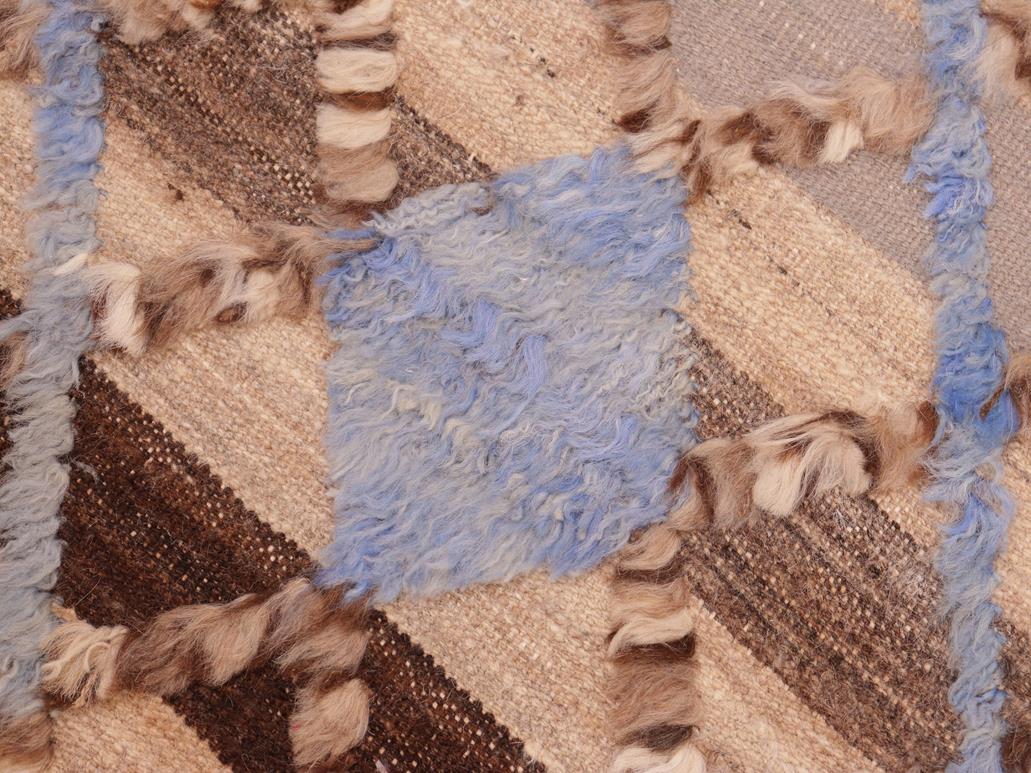 handmade Modern Moroccan Hi Tan Brown Hand Knotted RECTANGLE 100% WOOL area rug 6x9