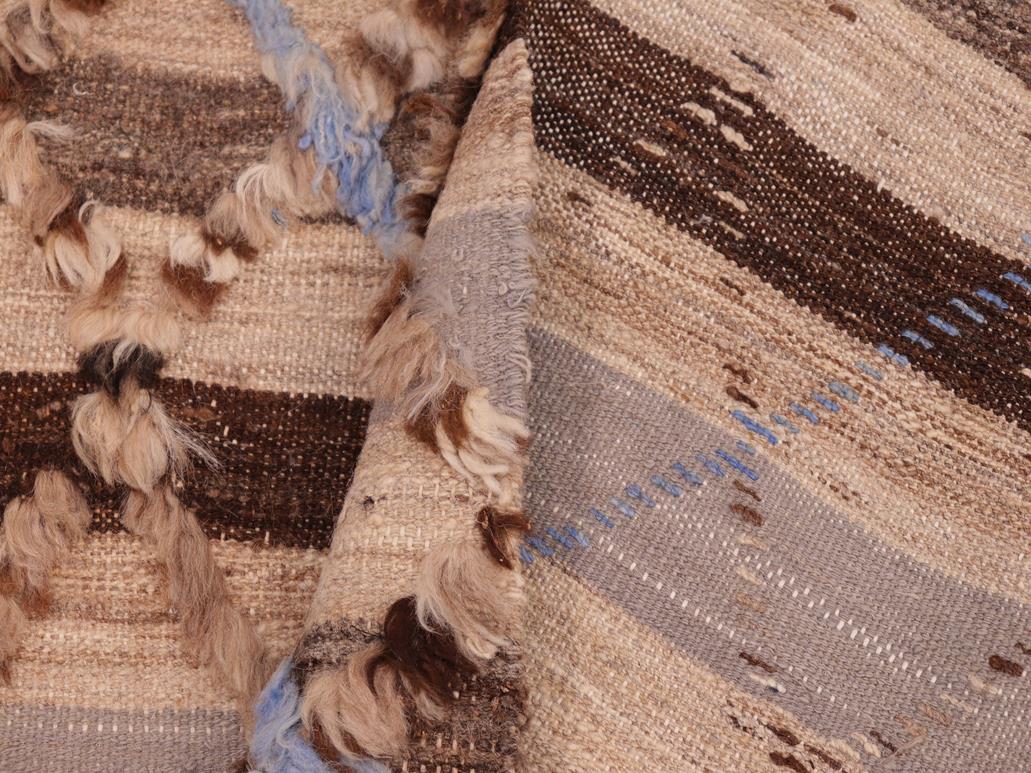 handmade Modern Moroccan Hi Tan Brown Hand Knotted RECTANGLE 100% WOOL area rug 6x9