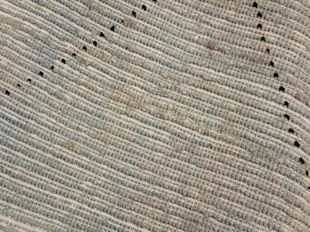 handmade Modern Moroccan Gray Black Hand Knotted RECTANGLE 100% WOOL area rug 8x10