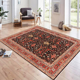 handmade Transitional Kafkaz Chobi Ziegler Black Blue Hand Knotted RECTANGLE 100% WOOL area rug 10 x 14