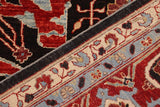 handmade Transitional Kafkaz Chobi Ziegler Black Blue Hand Knotted RECTANGLE 100% WOOL area rug 10 x 14
