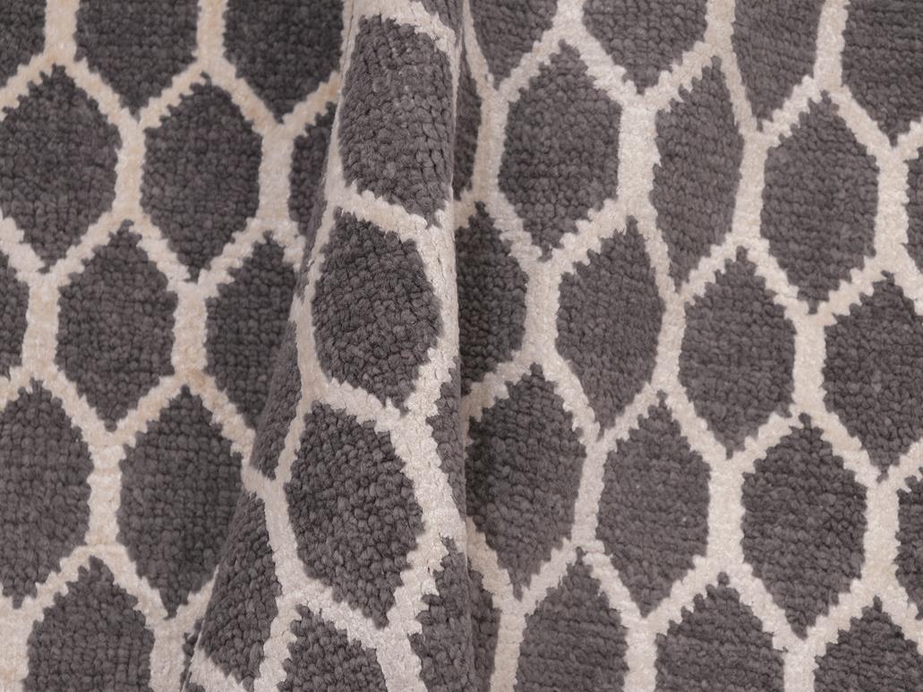 handmade Modern Ailsa Gray Beige Hand Knotted RECTANGLE WOOL&SILK area rug 8x10