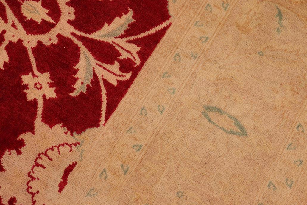handmade Traditional Kafkaz Chobi Ziegler Red Tan Hand Knotted RECTANGLE 100% WOOL area rug 8 x 10