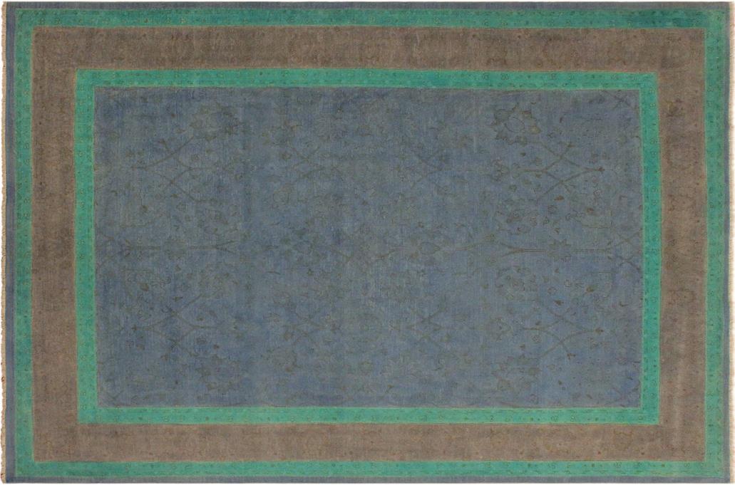 A10468, 710"x 9 9",Over Dyed                     ,8x10,Blue,GRAY,Hand-knotted                  ,Pakistan   ,100% Wool  ,Rectangle  ,652671192005
