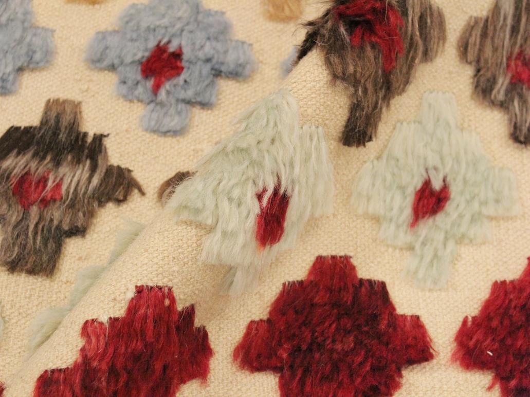 handmade Modern Moroccan Hi Beige Blue Hand Knotted RECTANGLE 100% WOOL area rug 9x12