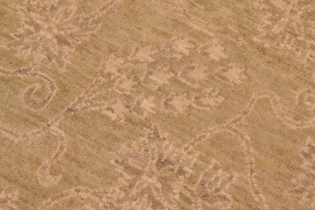 handmade Transitional Kafkaz Chobi Ziegler Green Gold Hand Knotted RECTANGLE 100% WOOL area rug 5 x 6