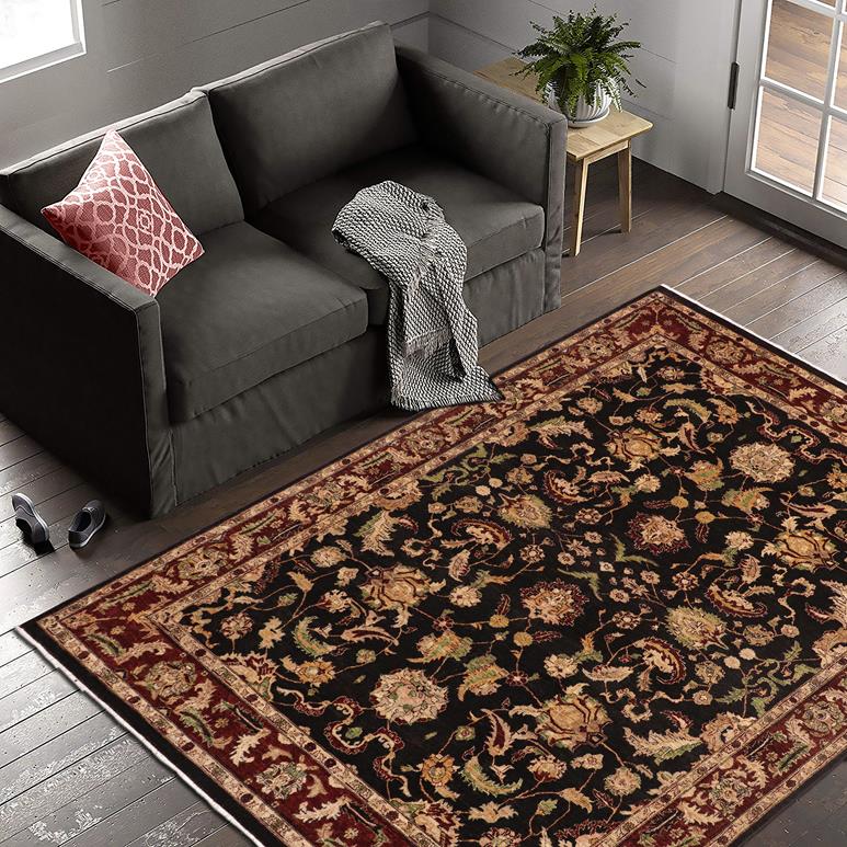 handmade Traditional Kafkaz Chobi Ziegler Black Red Hand Knotted RECTANGLE 100% WOOL area rug 9 x 11