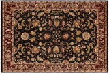 Boho Chic Ziegler Brandi Black Red Hand-Knotted Wool Rug - 8'11'' x 11'4''