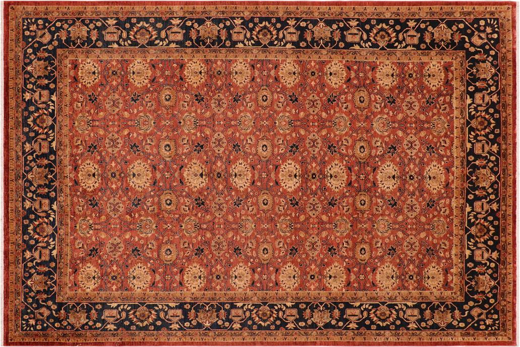 handmade Transitional Kafkaz Chobi Ziegler Red Blue Hand Knotted RECTANGLE 100% WOOL area rug 9 x 12