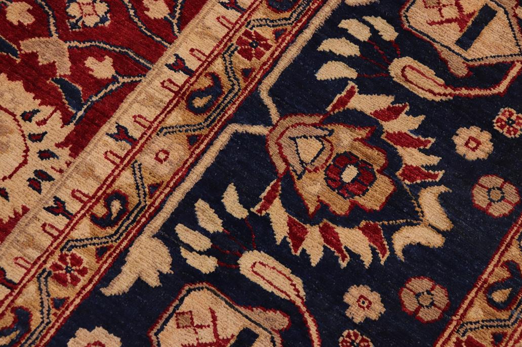 handmade Transitional Kafkaz Chobi Ziegler Red Blue Hand Knotted RECTANGLE 100% WOOL area rug 9 x 12