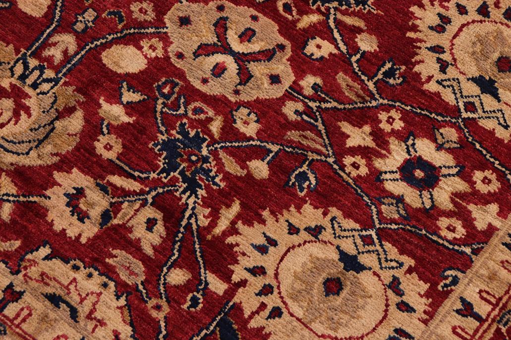 handmade Transitional Kafkaz Chobi Ziegler Red Blue Hand Knotted RECTANGLE 100% WOOL area rug 9 x 12