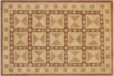 handmade Transitional Kafkaz Chobi Ziegler Beige Brown Hand Knotted RECTANGLE 100% WOOL area rug 9 x 12