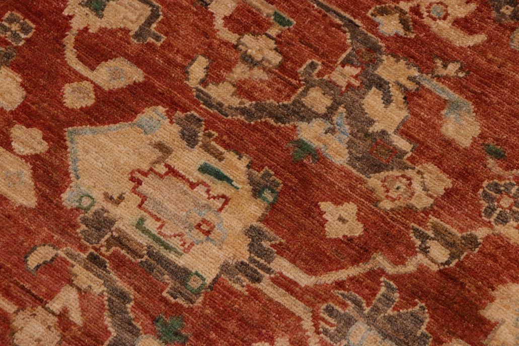 handmade Traditional Kafkaz Chobi Ziegler Rust Beige Hand Knotted RECTANGLE 100% WOOL area rug 9 x 12