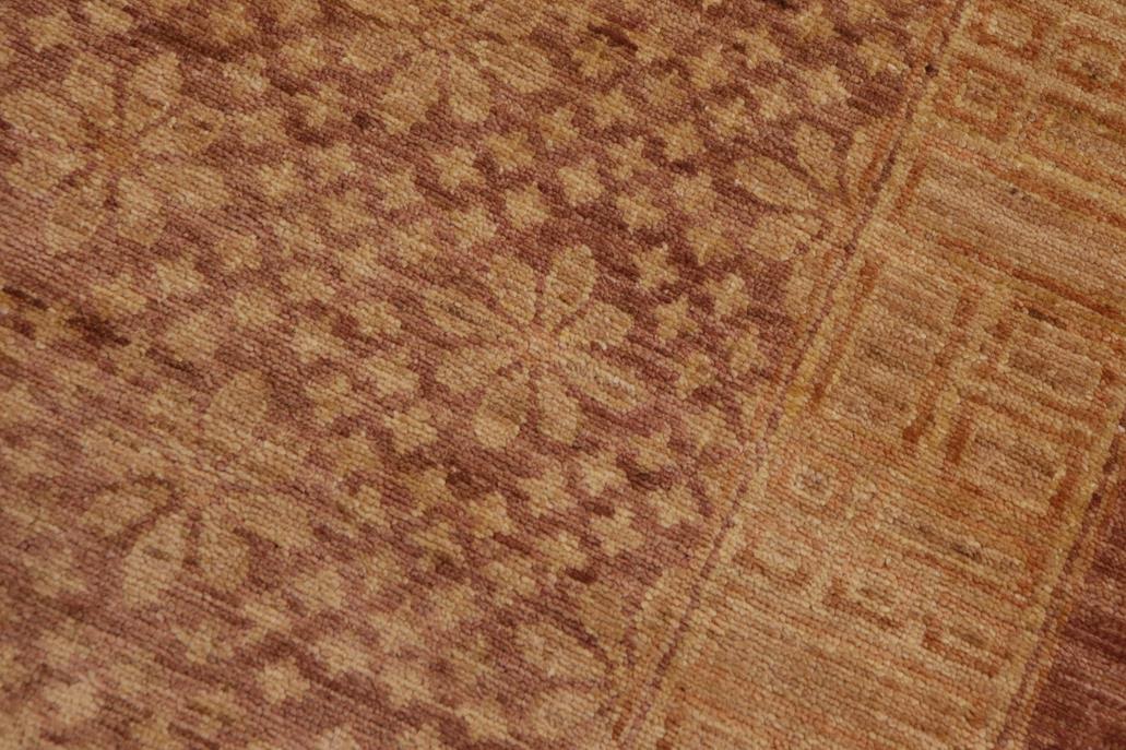 handmade Transitional Kafkaz Chobi Ziegler Brown Tan Hand Knotted RECTANGLE 100% WOOL area rug 8 x 12
