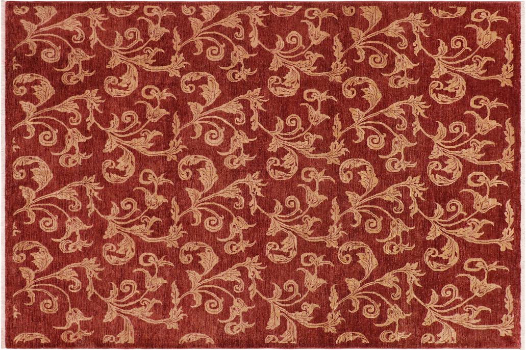 handmade Transitional Kafkaz Chobi Ziegler Red Tan Hand Knotted RECTANGLE 100% WOOL area rug 9 x 11