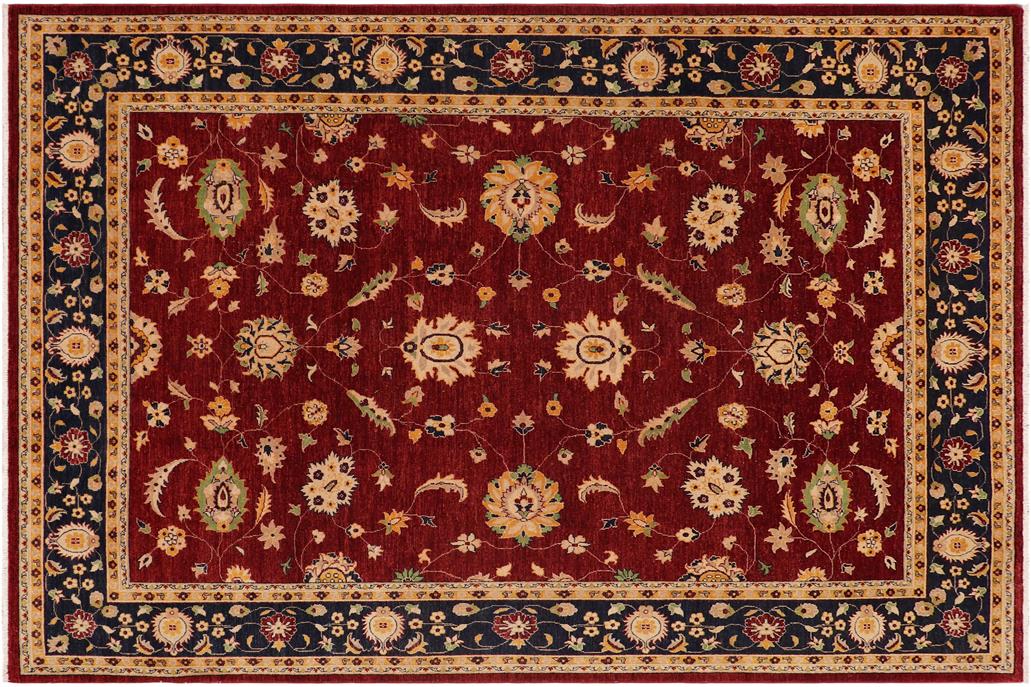 handmade Traditional Kafkaz Chobi Ziegler Red Blue Hand Knotted RECTANGLE 100% WOOL area rug 9 x 12