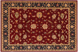 Boho Chic Ziegler Jan Red Blue Hand-Knotted Wool Rug - 9'1'' x 11'9''
