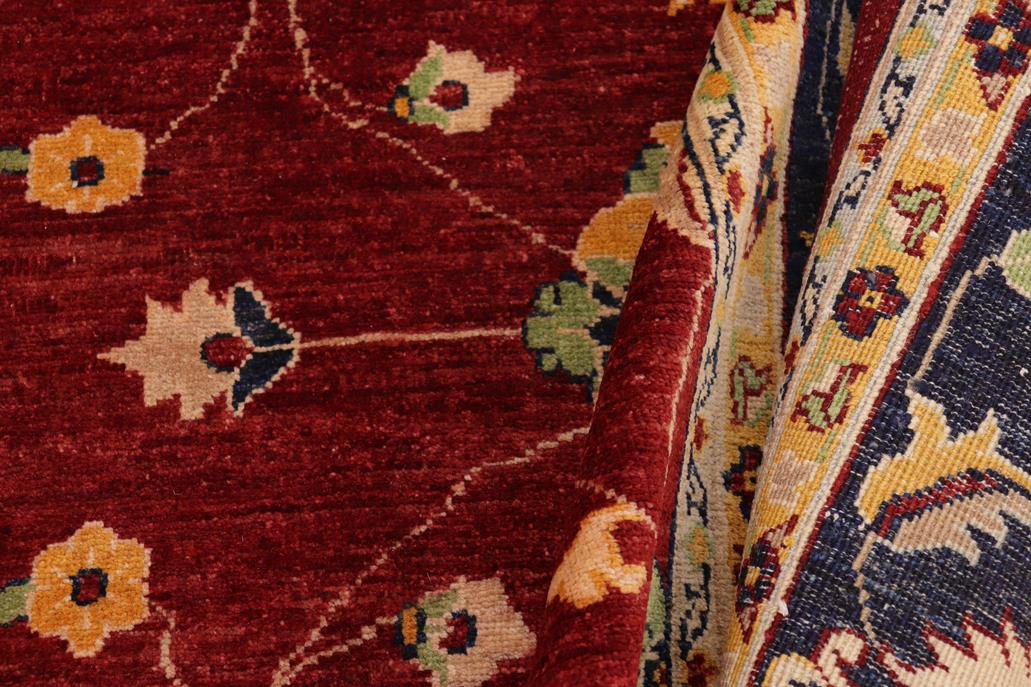 handmade Traditional Kafkaz Chobi Ziegler Red Blue Hand Knotted RECTANGLE 100% WOOL area rug 9 x 12