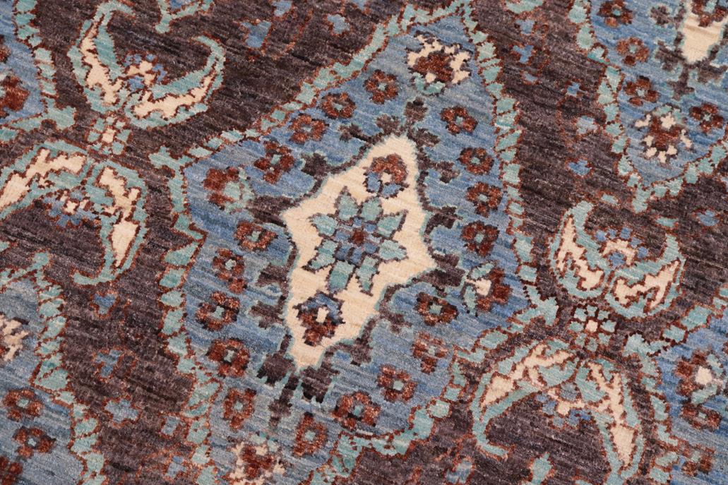 handmade Transitional Kafkaz Chobi Ziegler Drk. Gray Blue Hand Knotted RECTANGLE 100% WOOL area rug 6 x 9