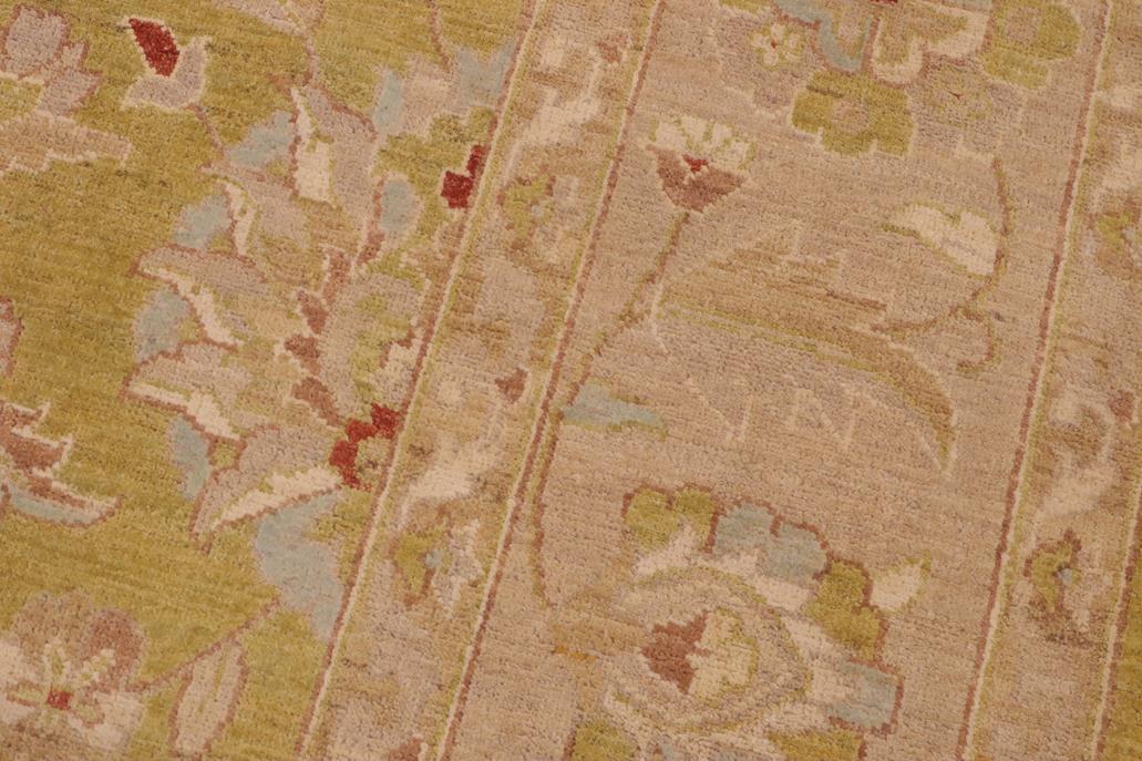 handmade Traditional Kafkaz Chobi Ziegler Lt. Green Taupe Hand Knotted RECTANGLE 100% WOOL area rug 9 x 12