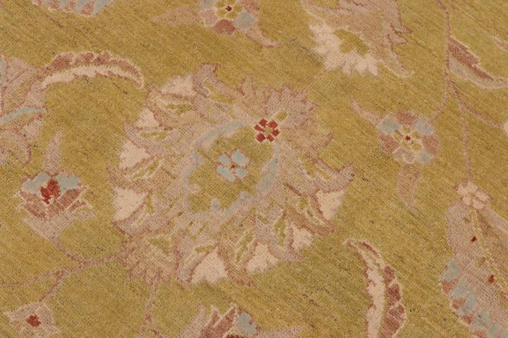 handmade Traditional Kafkaz Chobi Ziegler Lt. Green Taupe Hand Knotted RECTANGLE 100% WOOL area rug 9 x 12