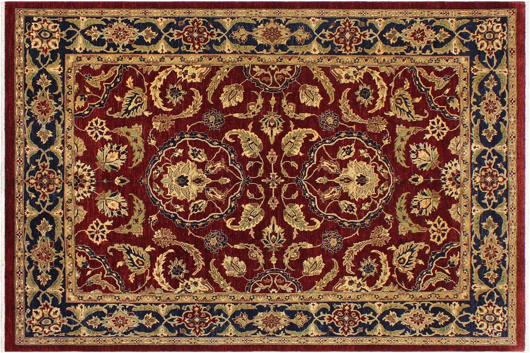 handmade Traditional Kafkaz Chobi Ziegler Red Blue Hand Knotted RECTANGLE 100% WOOL area rug 9 x 12