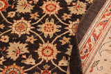 handmade Transitional Kafkaz Chobi Ziegler Brown Beige Hand Knotted RECTANGLE 100% WOOL area rug 9 x 12