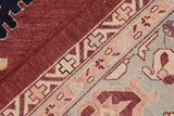 handmade Traditional Kafkaz Chobi Ziegler Red Blue Hand Knotted RECTANGLE 100% WOOL area rug 10 x 15