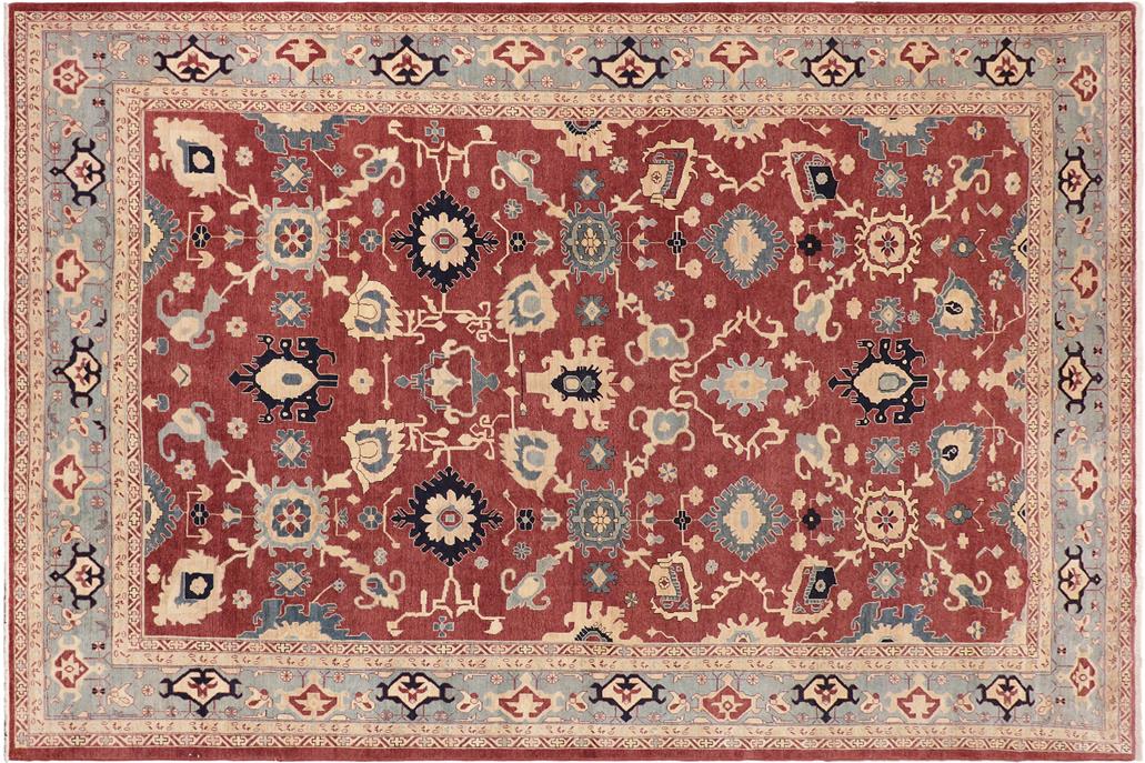 handmade Traditional Kafkaz Chobi Ziegler Red Blue Hand Knotted RECTANGLE 100% WOOL area rug 10 x 15