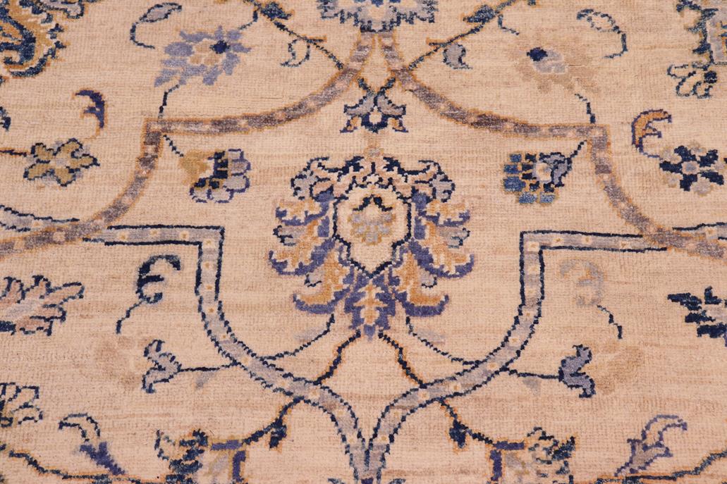 handmade Traditional Kafkaz Chobi Ziegler Ivory Gray Hand Knotted RECTANGLE 100% WOOL area rug 9 x 11