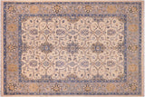 handmade Traditional Kafkaz Chobi Ziegler Ivory Gray Hand Knotted RECTANGLE 100% WOOL area rug 9 x 11