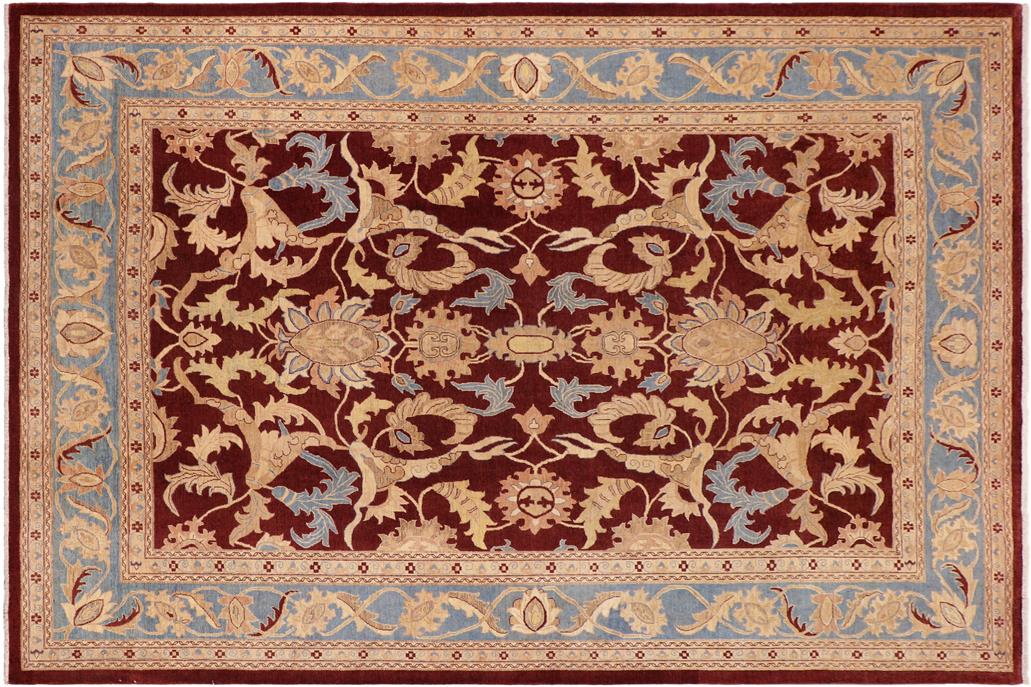 handmade Traditional Kafkaz Chobi Ziegler Red Blue Hand Knotted RECTANGLE 100% WOOL area rug 10 x 14