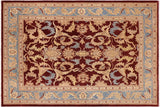Bohemien Ziegler Antoinet Red Blue Hand-Knotted Wool Rug - 10'3'' x 14'0''
