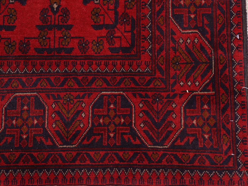 handmade Tribal Biljik Khal Muhammadi Red Blue Hand Knotted RECTANGLE 100% WOOL area rug 5x6