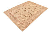 handmade Traditional Kafkaz Chobi Ziegler Beige Brown Hand Knotted RECTANGLE 100% WOOL area rug 10 x 13
