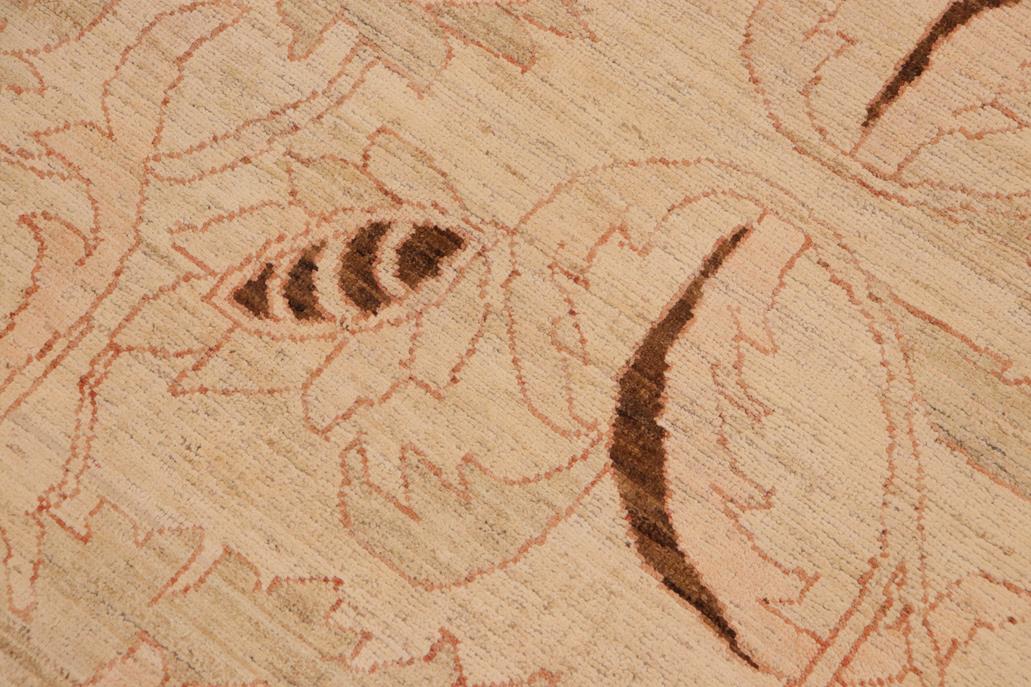 handmade Traditional Kafkaz Chobi Ziegler Beige Brown Hand Knotted RECTANGLE 100% WOOL area rug 10 x 13