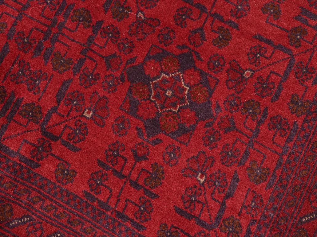 handmade Tribal Biljik Khal Muhammadi Red Blue Hand Knotted RECTANGLE 100% WOOL area rug 5x7