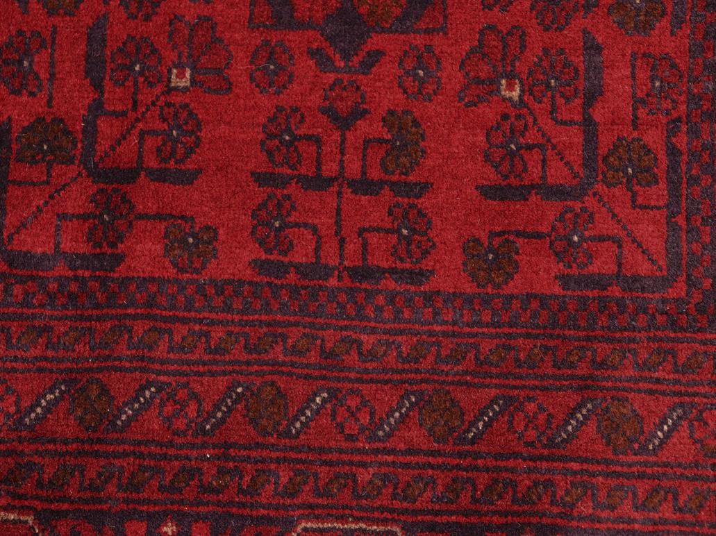 handmade Tribal Biljik Khal Muhammadi Red Blue Hand Knotted RECTANGLE 100% WOOL area rug 5x7